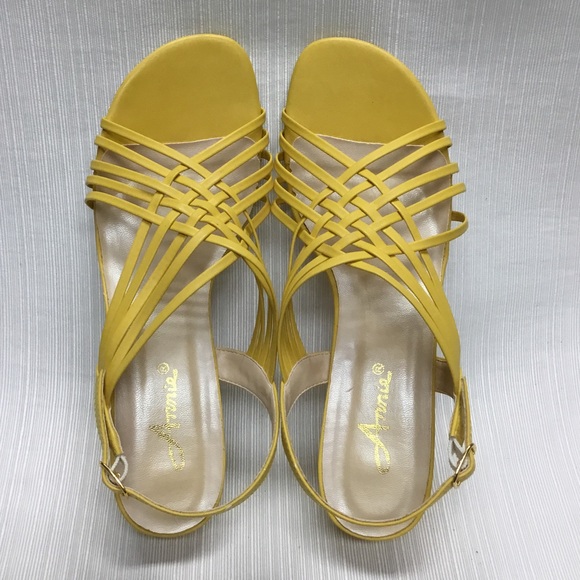 Annie Shoes - Annie Exciting Yellow Heels